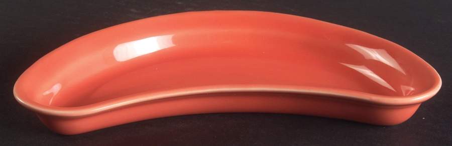 Flamingo Coral Crescent Salad Plate by Nancy Calhoun-1