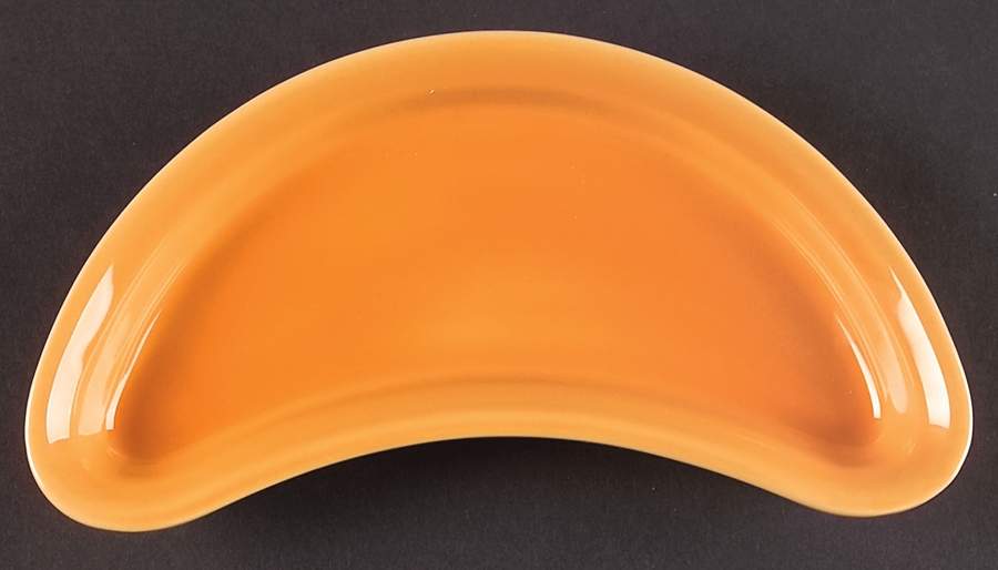 Flamingo Marigold(Orange) Crescent Salad Plate by Nancy Calhoun-1