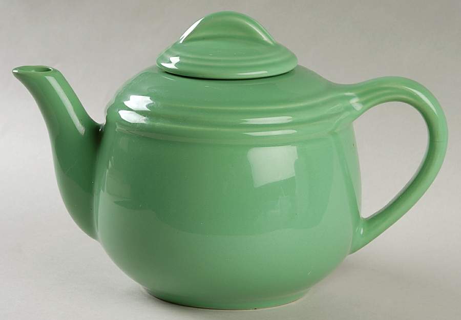 Flamingo Apple Green Teapot & Lid by Nancy Calhoun-1