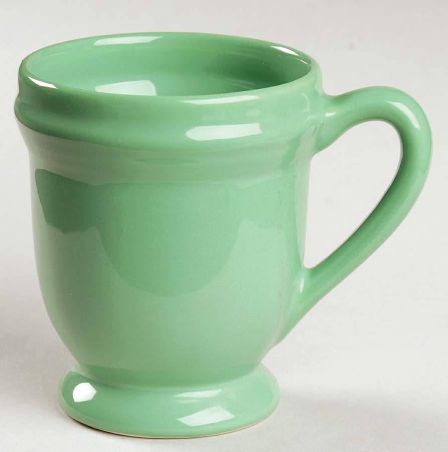 Flamingo Apple Green Footed Mug by Nancy Calhoun-1