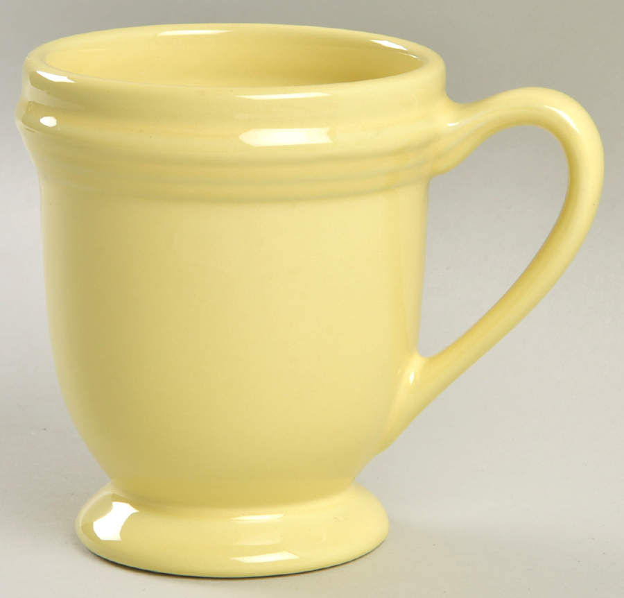 Flamingo Lemon (Yellow) Footed Mug by Nancy Calhoun-1
