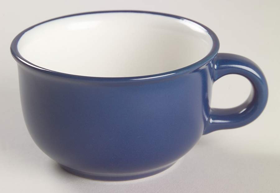 Checks Sapphire Flat Cup by Nancy Calhoun-1