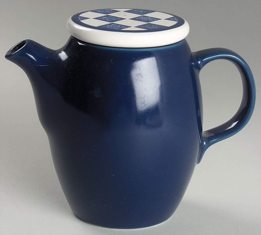 Checks Sapphire Creamer & Lid by Nancy Calhoun-1
