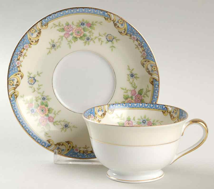 Azure Footed Cup & Saucer Set by Noritake-1