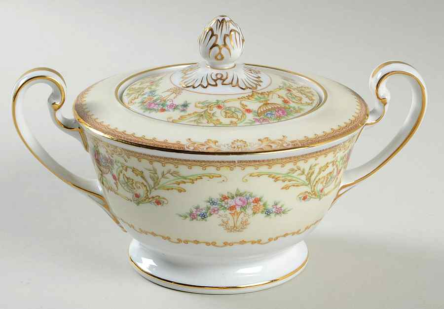 Nanette (4912) Sugar Bowl & Lid by Noritake-1