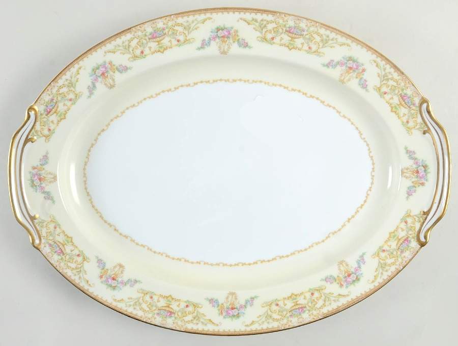 Nanette (4912) 16" Oval Serving Platter by Noritake-1