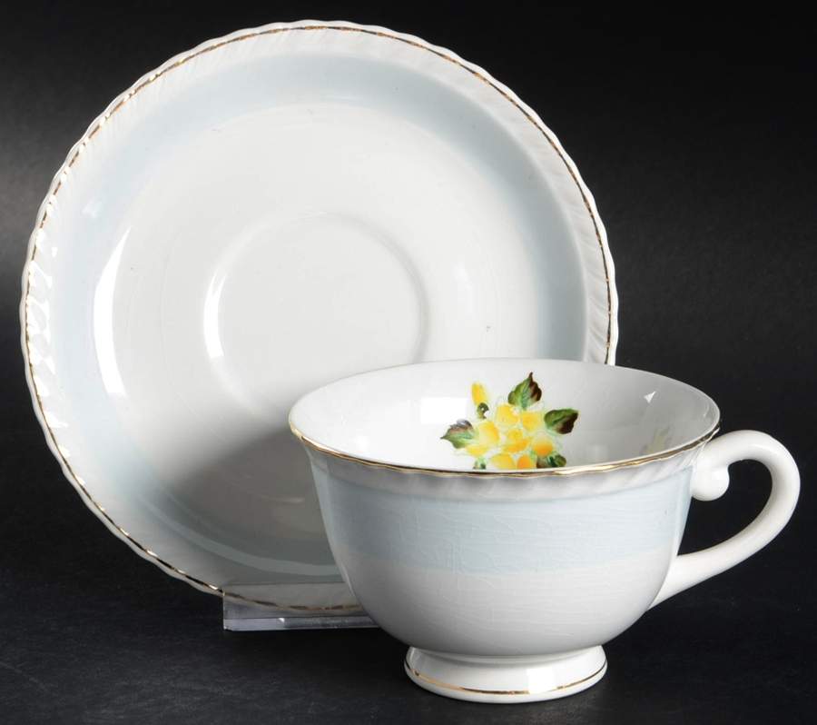 NIK54 Footed Cup & Saucer Set by Nikko-1