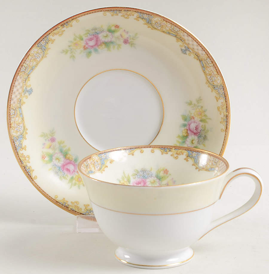 Carmela (4732) Footed Cup & Saucer Set by Noritake-1