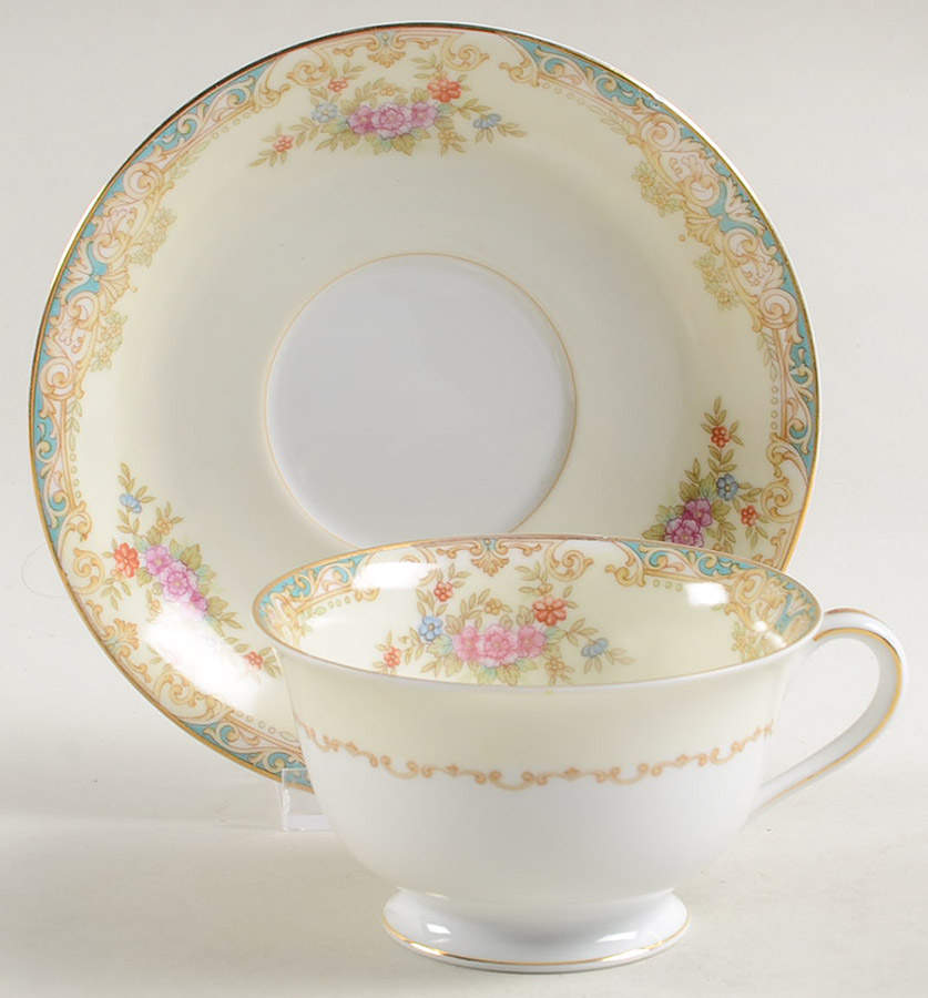 Camelot (3031 & NO #) Footed Cup & Saucer Set by Noritake-1