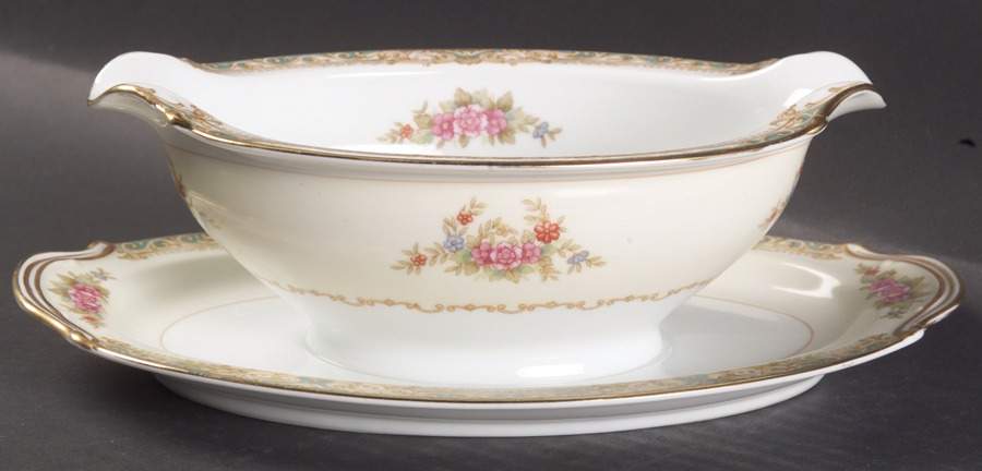 Camelot (3031 & NO #) Gravy Boat with Attached Underplate by Noritake-1