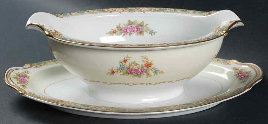Camelot (3031 & NO #) Gravy Boat with Attached Underplate by Noritake-1