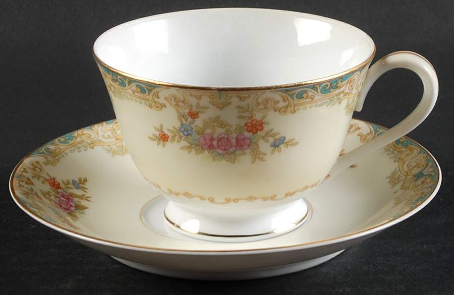 Camelot (3031 & NO #) Footed Cup & Saucer Set by Noritake-1