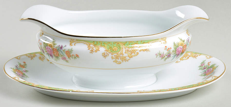 N1195 Gravy Boat with Attached Underplate by Noritake-1
