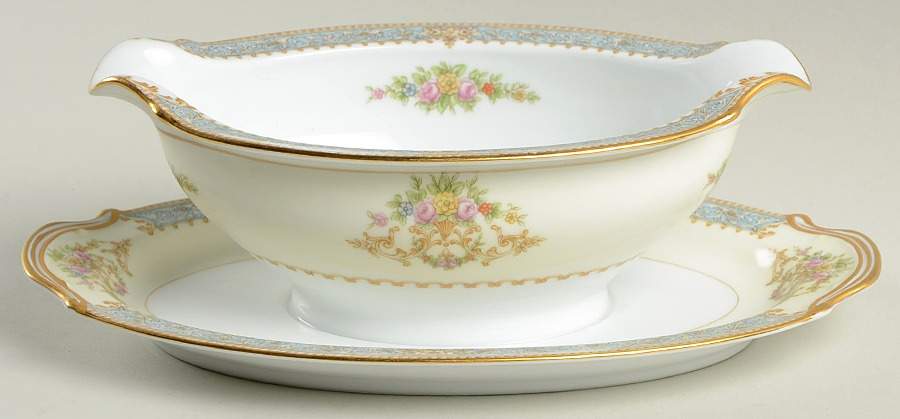 Clermont Gravy Boat with Attached Underplate by Noritake-1