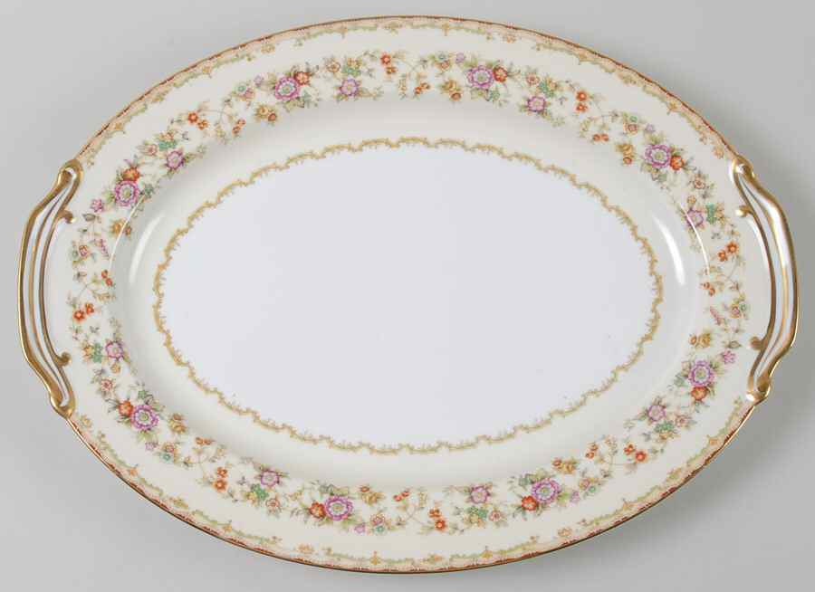 Columbine (4917) 16" Oval Serving Platter by Noritake-1