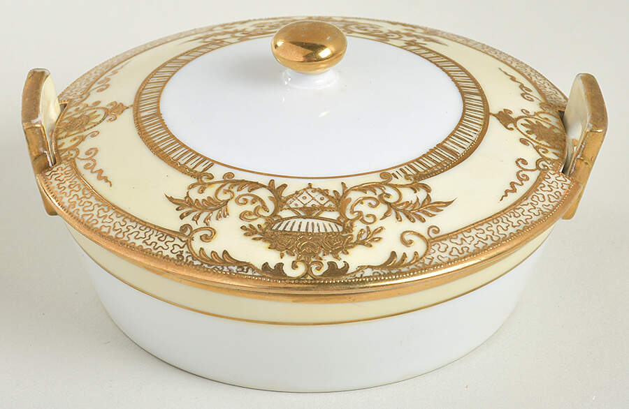 Fleurdor Butter Tub & Lid w/Strainer by Noritake-1