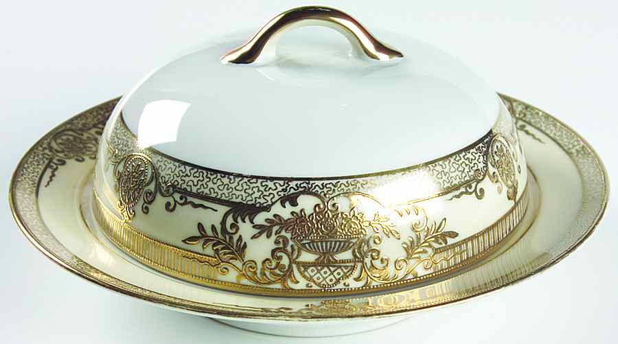 Fleurdor Round Covered Butter by Noritake-1
