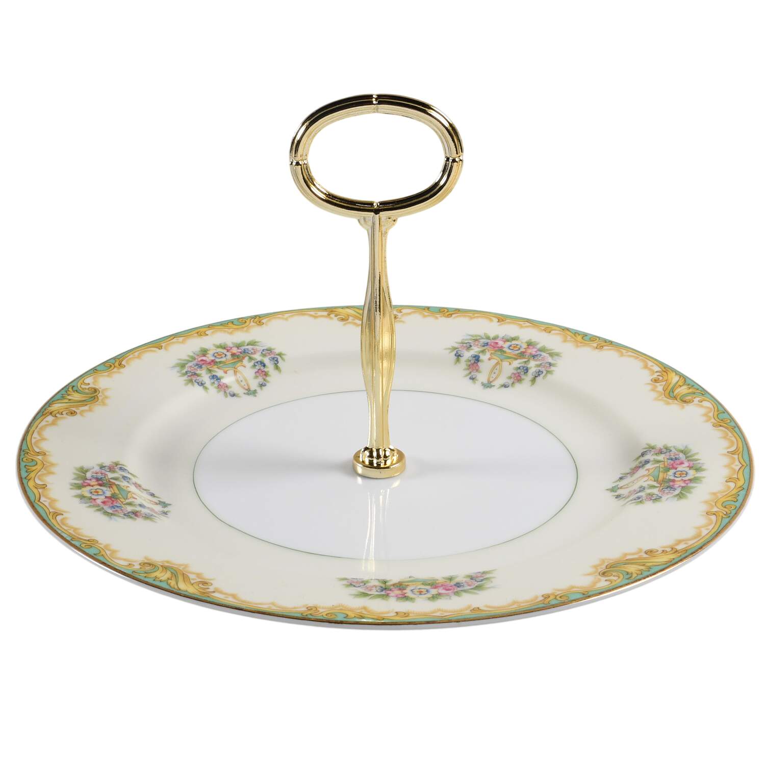 Cardinal (4731& No #) Round Serving Plate with Center Handle (Dp) Hc by Noritake-1