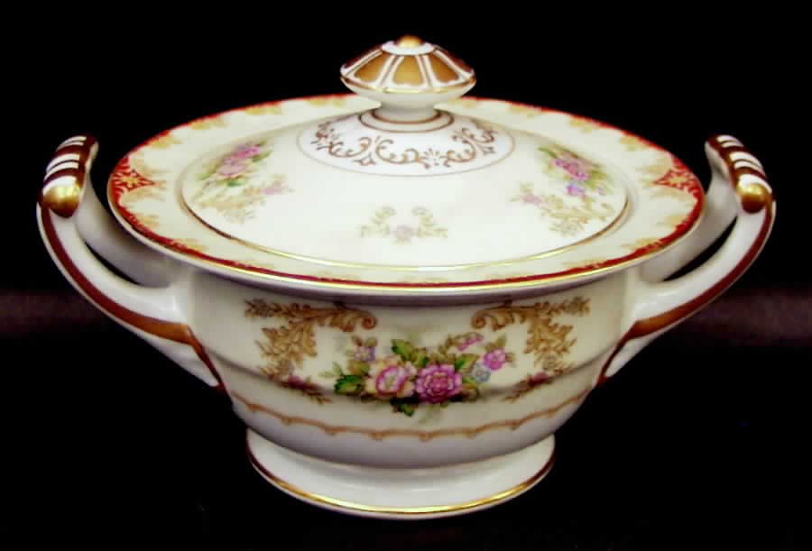Cardinal (4731& No #) Sugar Bowl & Lid by Noritake-1