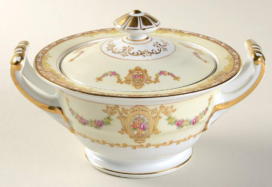 Camillia (4735) Sugar Bowl & Lid by Noritake-1