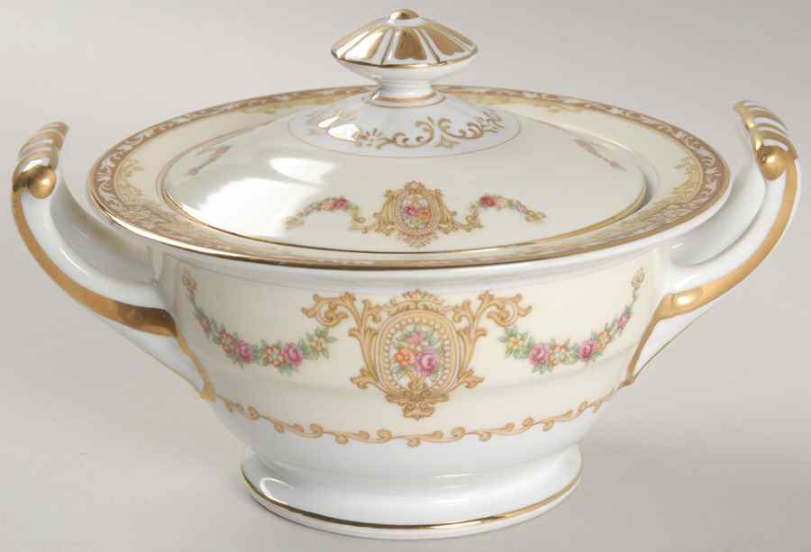 Camillia (4735) Sugar Bowl & Lid by Noritake-1