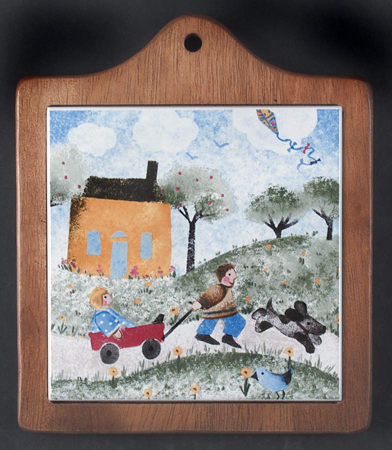 Remember When Wood Frame Trivet by Nikko-1