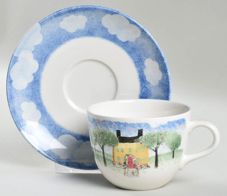 Remember When Flat Cup & Saucer Set by Nikko-1