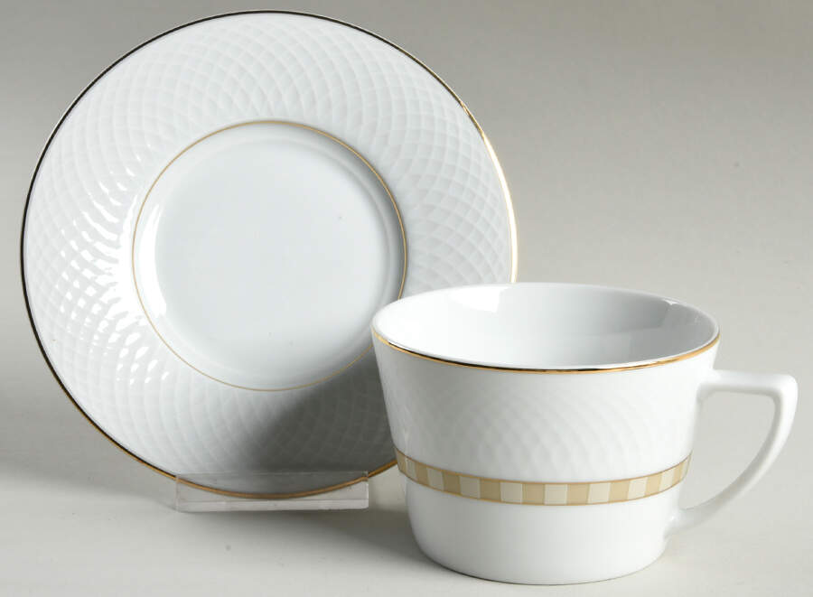 Dune Flat Cup & Saucer Set by Nikko-1