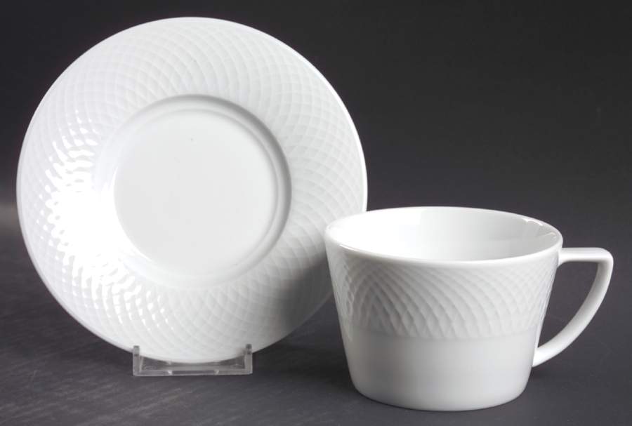 Orbit Flat Cup & Saucer Set by Nikko-1