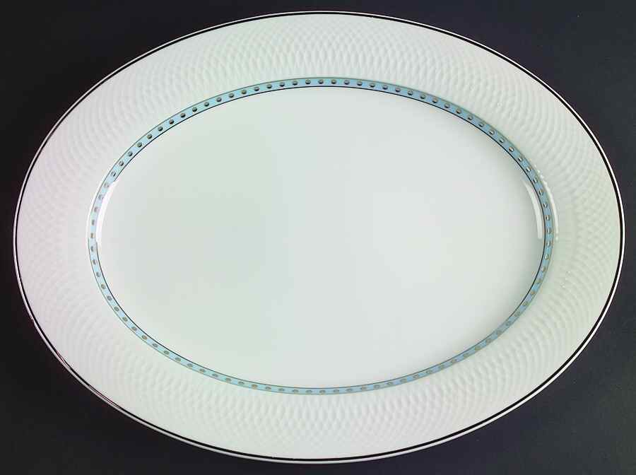 Aquarius 14" Oval Serving Platter by Nikko-1