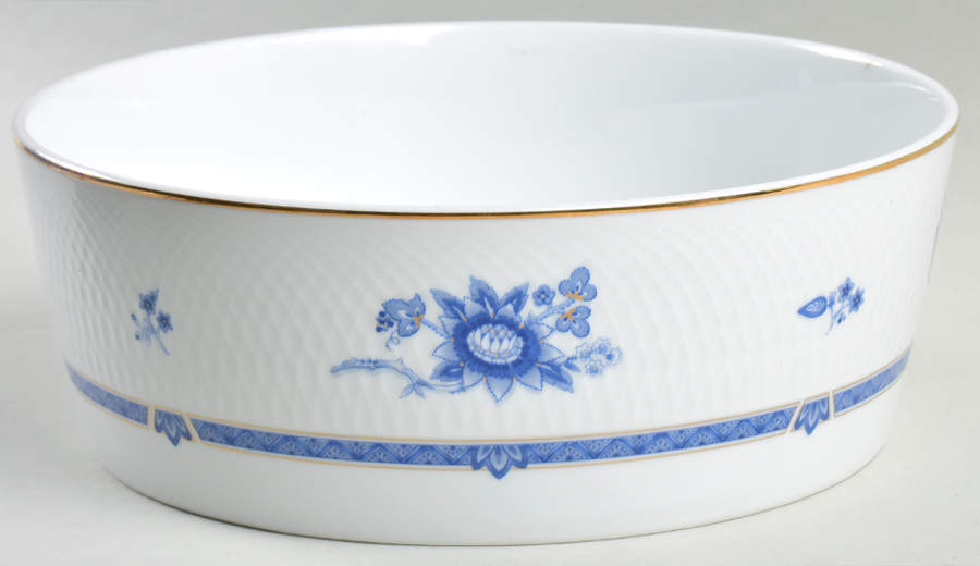 Victoria (Blue) 9" Round Vegetable Bowl by Nikko-1