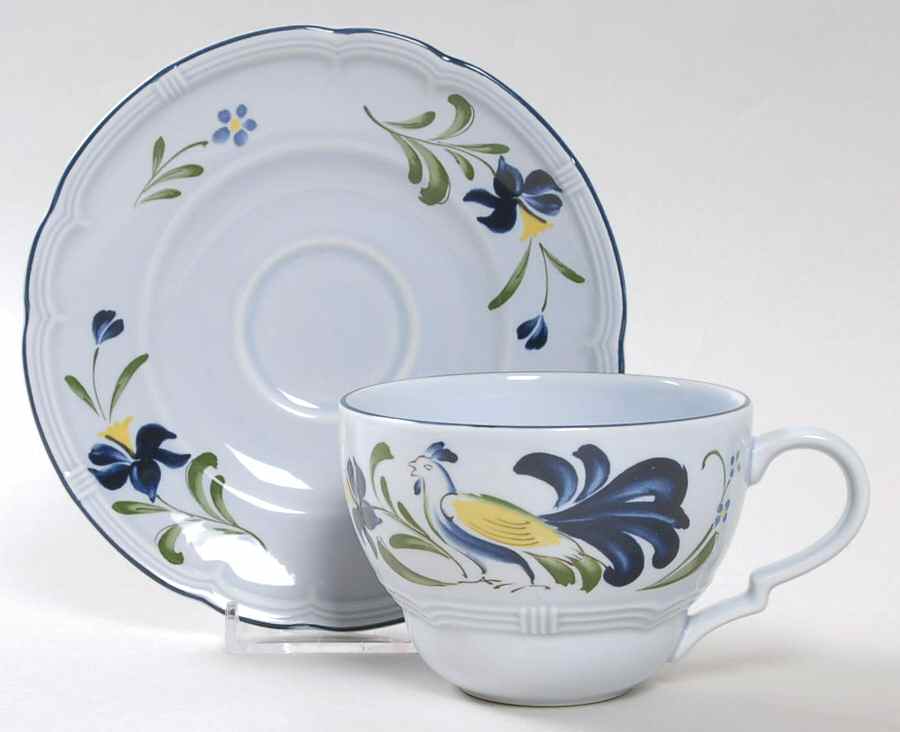 Normandie Flat Cup & Saucer Set by Nikko-1