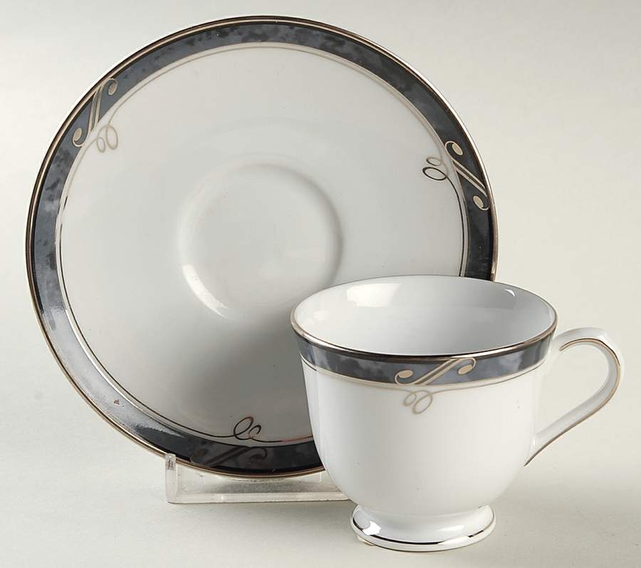 Moonstone Footed Demitasse Cup & Saucer Set by Nikko-1