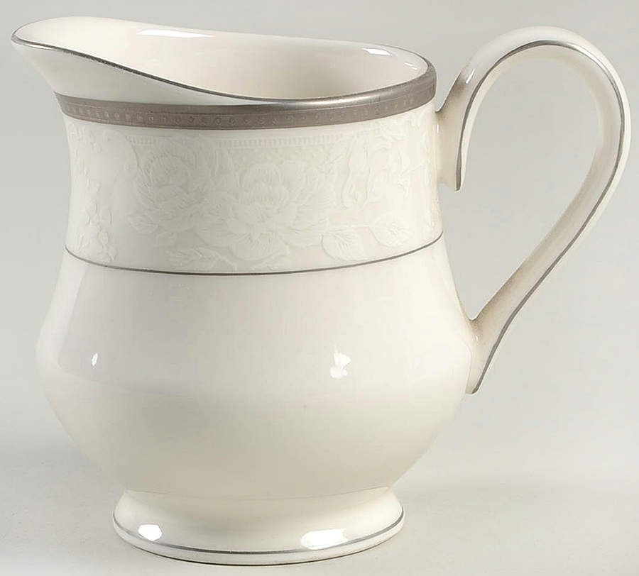 Vintage Lace Platinum Creamer by Nikko-1