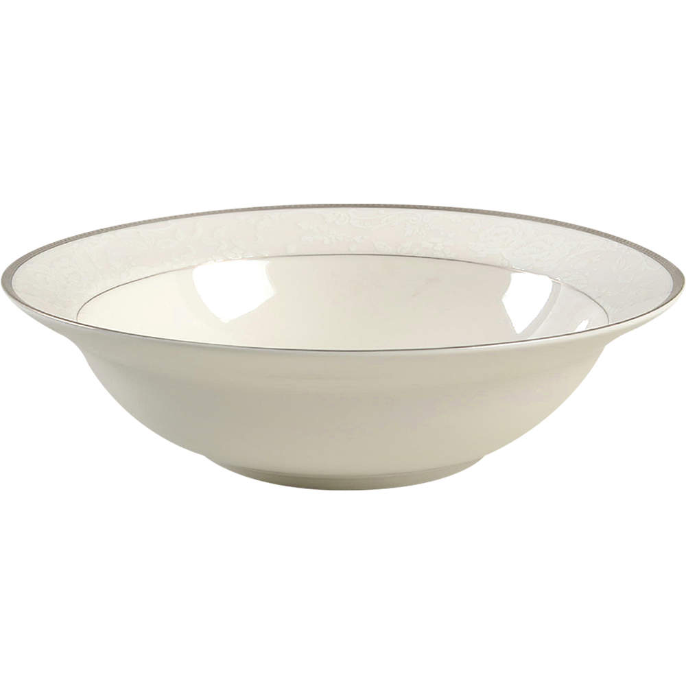 Vintage Lace Platinum 9" Round Vegetable Bowl by Nikko-1