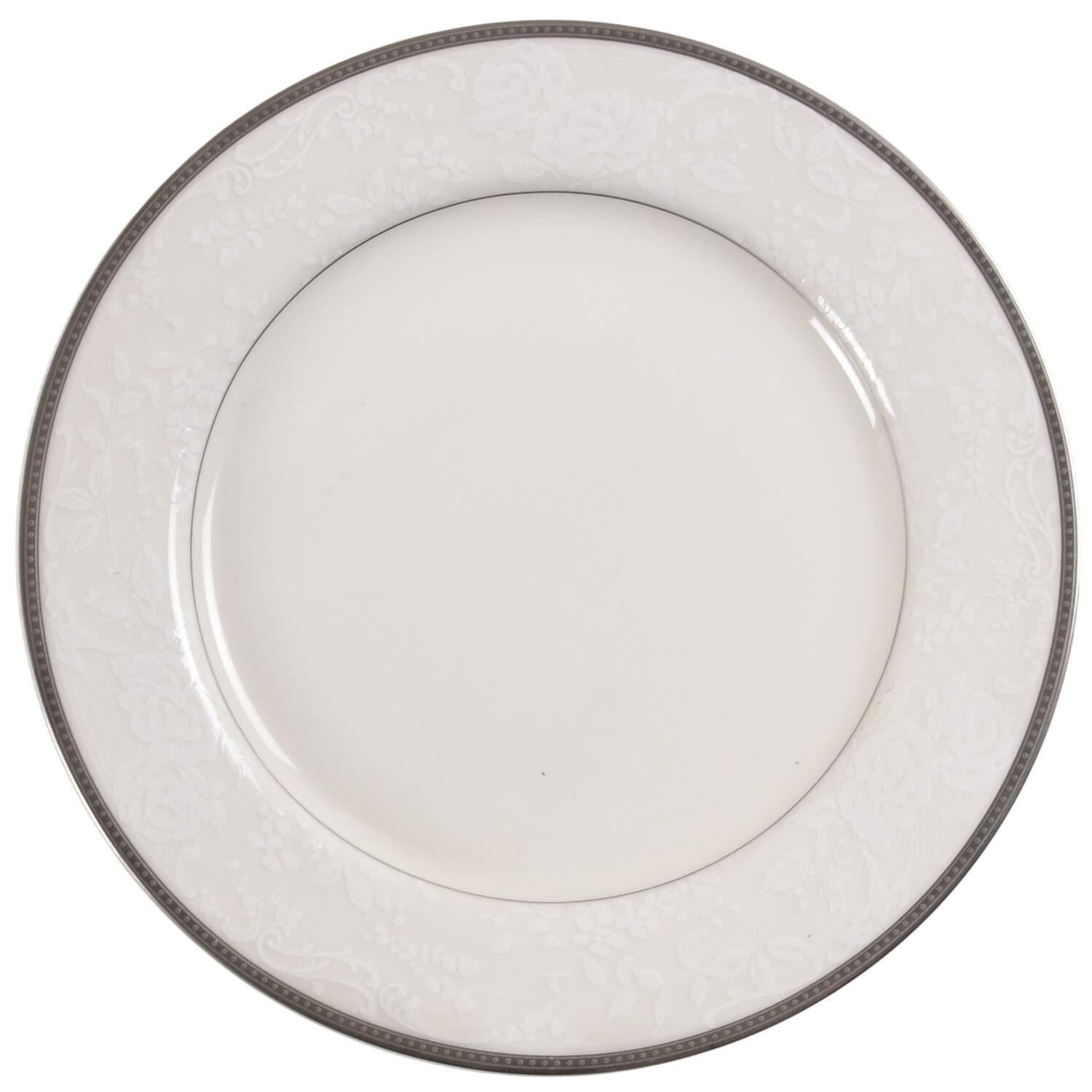 Vintage Lace Platinum Salad/Dessert Plate by Nikko-1