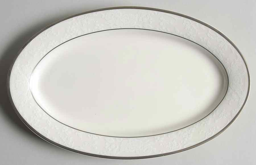 Vintage Lace Platinum Relish/Butter Tray by Nikko-1