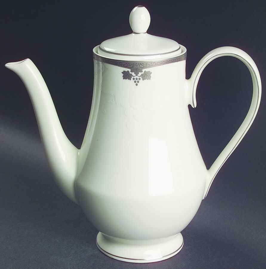 Platinum Ambrosia Coffee Pot & Lid by Nikko-1