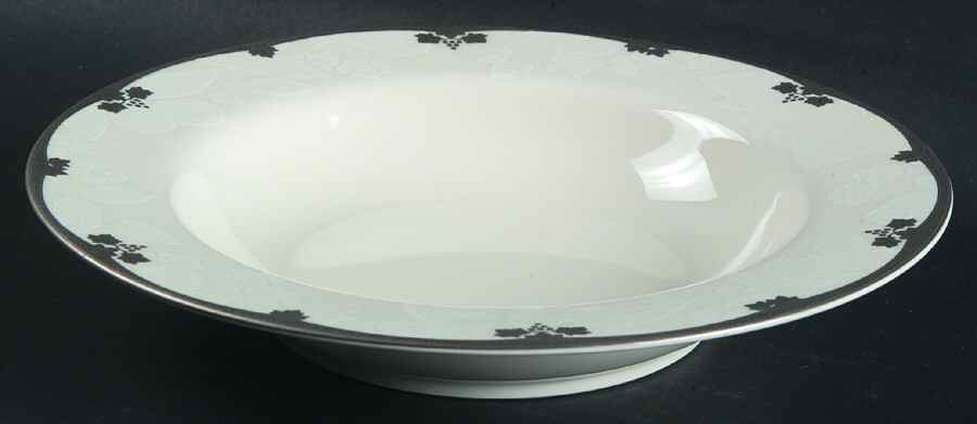 Platinum Ambrosia Large Rim Soup Bowl by Nikko-1