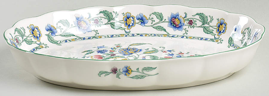 Oriental Garden 11" Oval Vegetable Bowl by Nikko-1