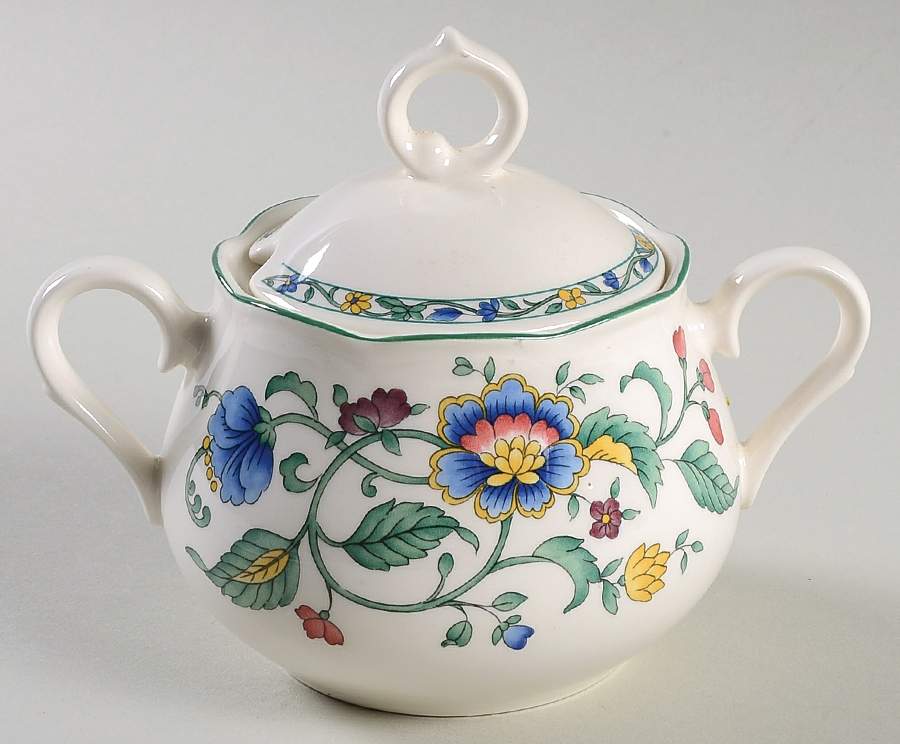 Oriental Garden Sugar Bowl & Lid by Nikko-1