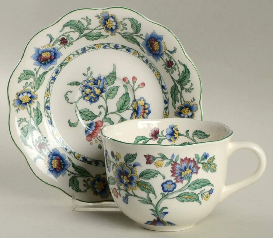 Oriental Garden Flat Cup & Saucer Set by Nikko-1