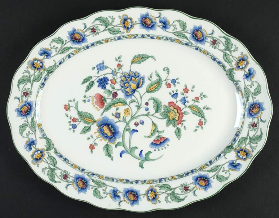 Oriental Garden 14" Oval Serving Platter by Nikko-1