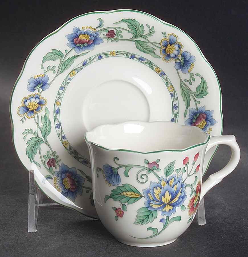Oriental Garden Flat Demitasse Cup & Saucer Set by Nikko-1