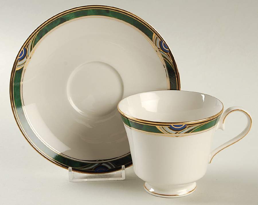 Cypress Footed Cup & Saucer Set by Nikko-1