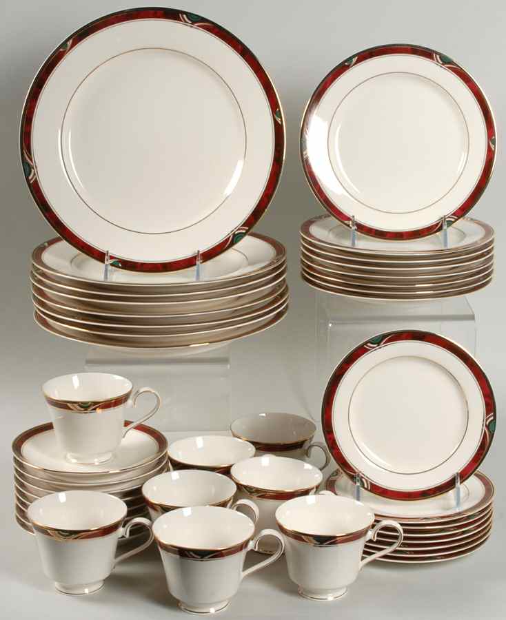 Bordeaux 40 Piece Set by Nikko-1