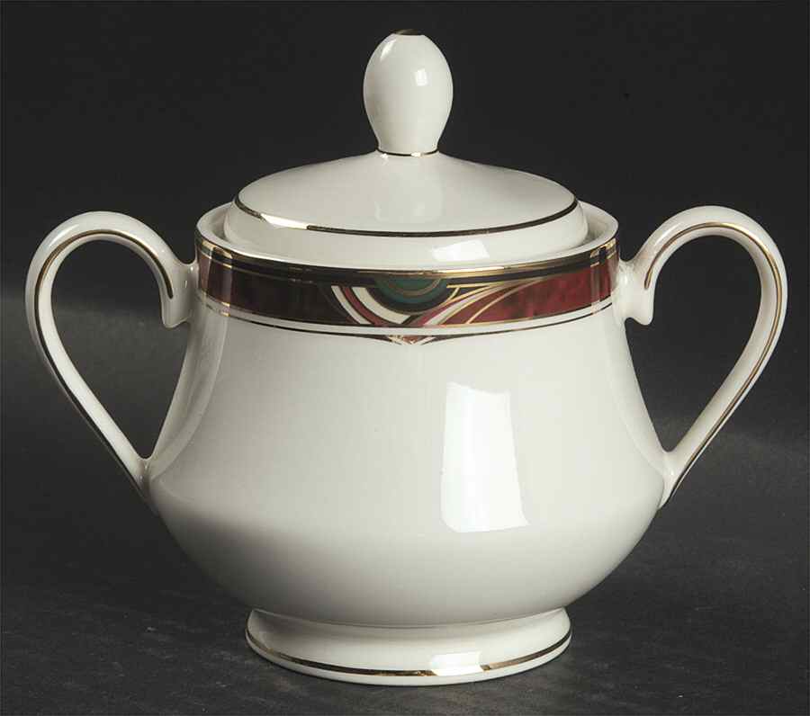 Bordeaux Sugar Bowl & Lid by Nikko-1