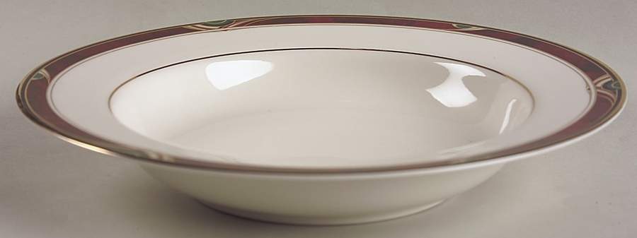 Bordeaux Large Rim Soup Bowl by Nikko-1