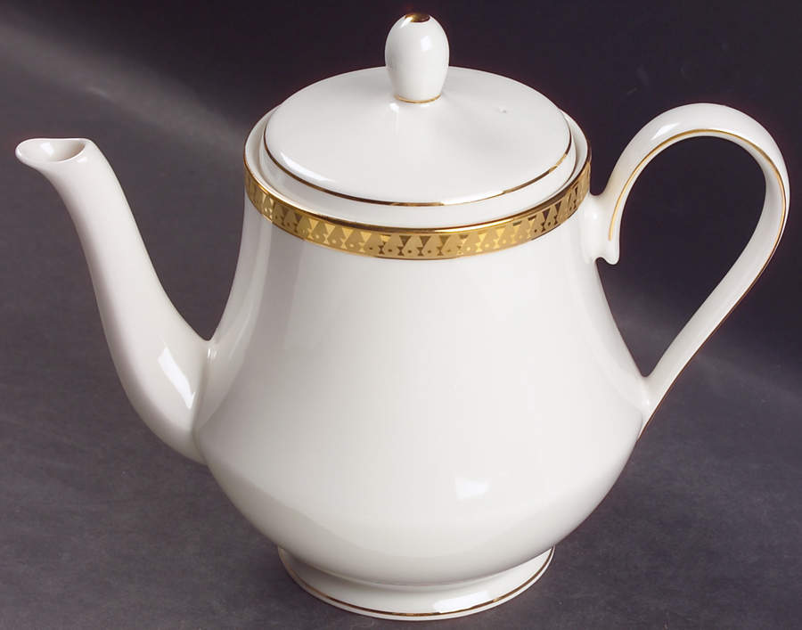 Inca Gold Teapot & Lid by Nikko-1