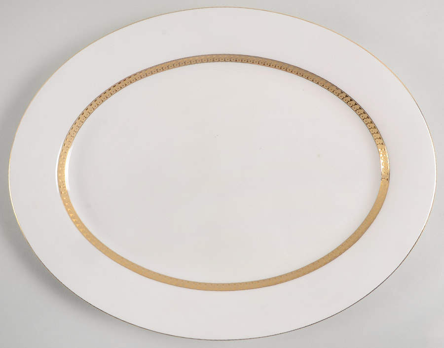 Inca Gold 14" Oval Serving Platter by Nikko-1
